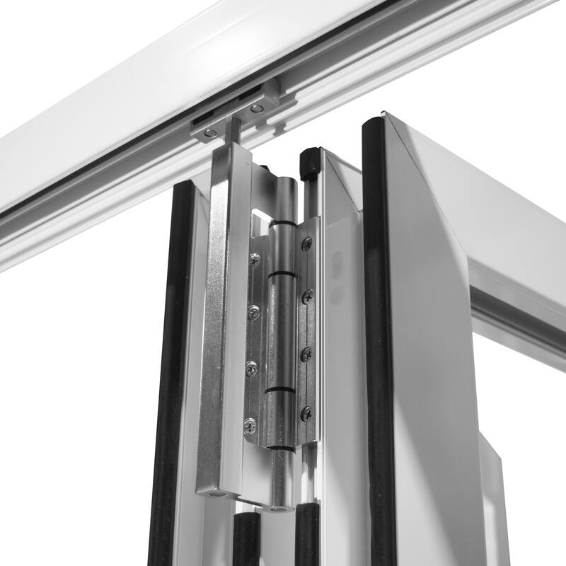KaMic 120" x 96" 4-Panel Aluminum Patio Folding Door Right to Left-Outswing