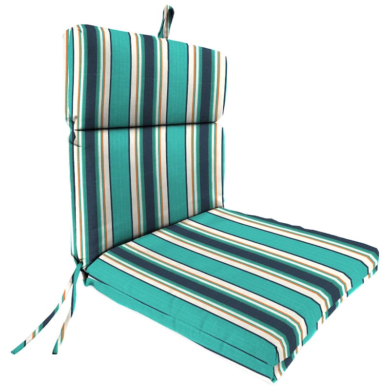 Sunbrella 22" x 44" Outdoor Chair Cushion with Ties and Loop - 44'' L x 22'' W x 4'' H - Token Surfside