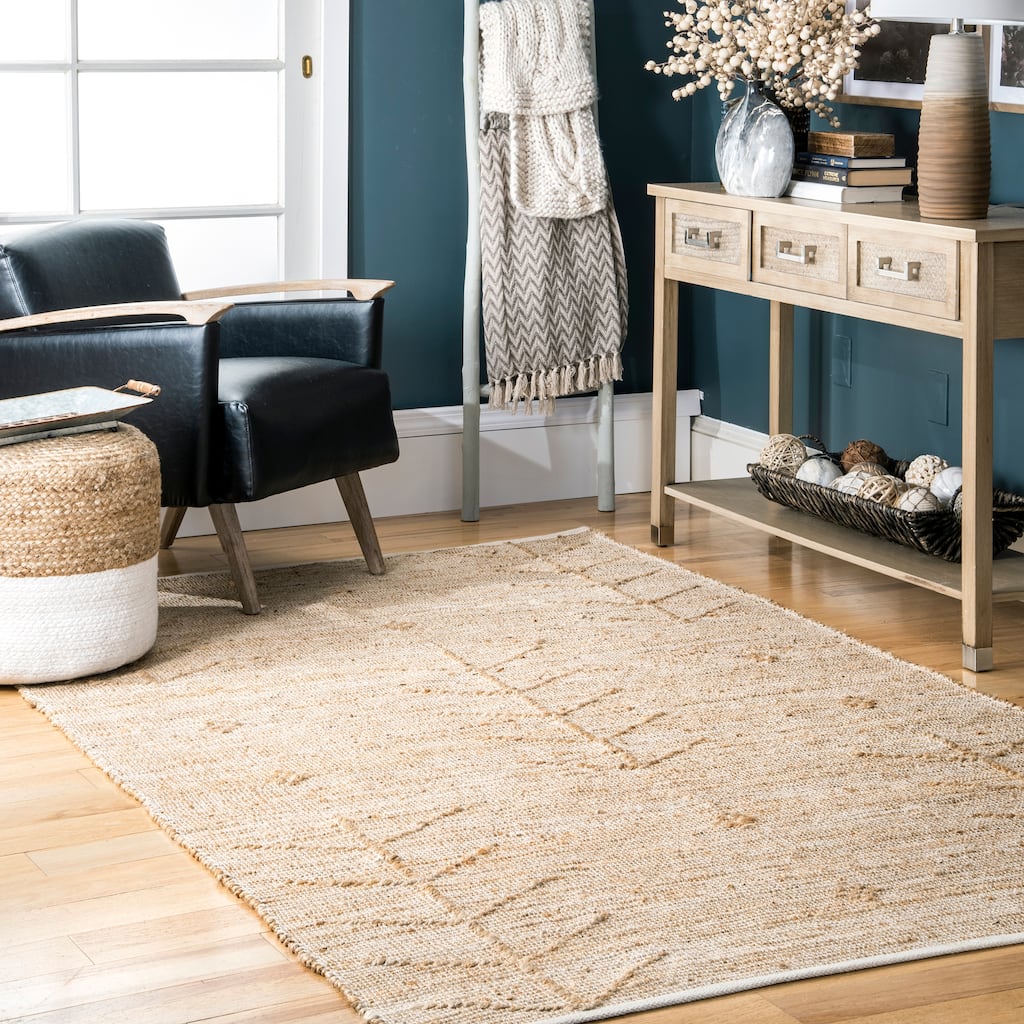 Amaranth Arrow Cotton/Jute Area Rug