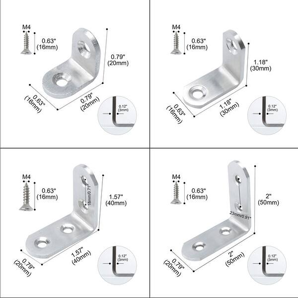 Shop Right Angle Bracket Stainless Steel Corner Brace Fastener W