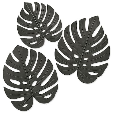 Aria Home Black Metal Leaf Wall Decor Botanical Art for Interiors