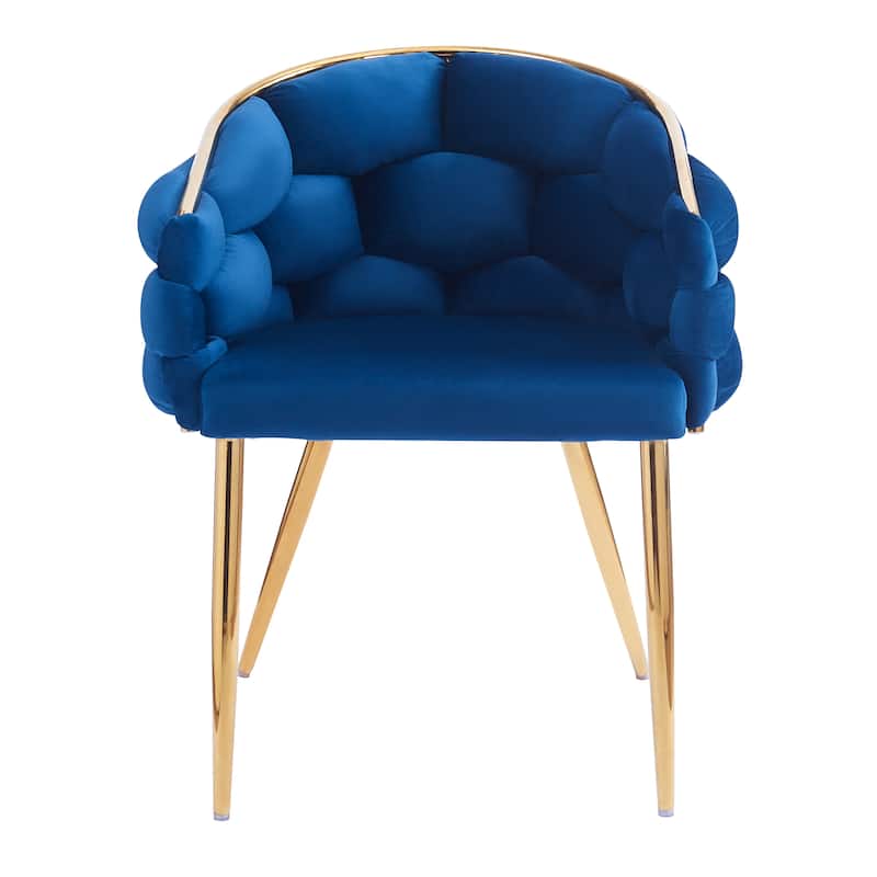 Velvet Handmade Accent Chair with Gold Legs