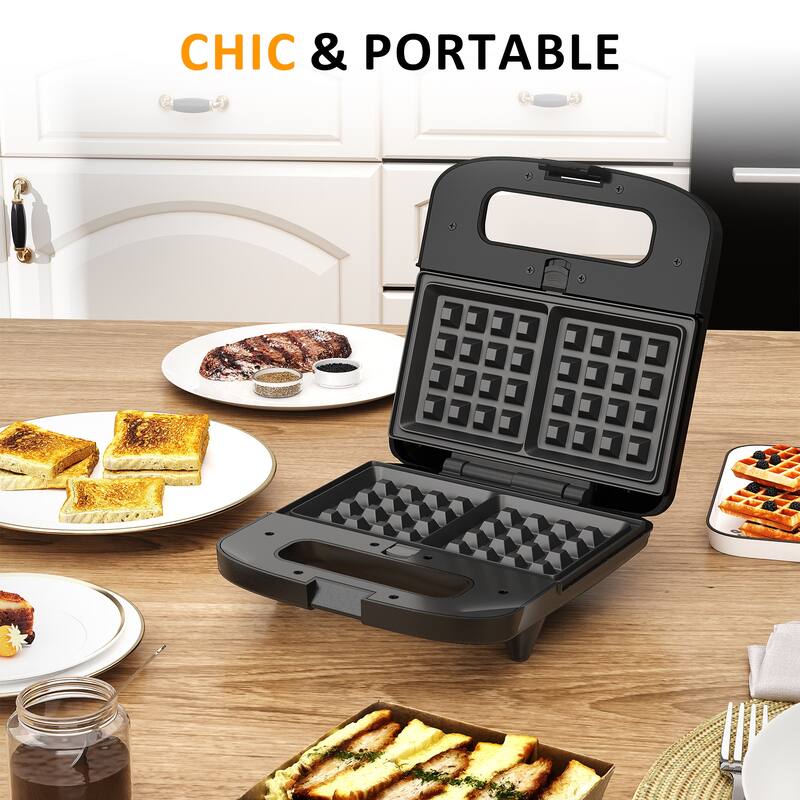 3 in 1 Electric Waffle, Grill & Sandwich Maker