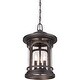 preview thumbnail 2 of 1, Palladian Bronze Three Light Outdoor Hanging Lantern from the Marblehead Collection