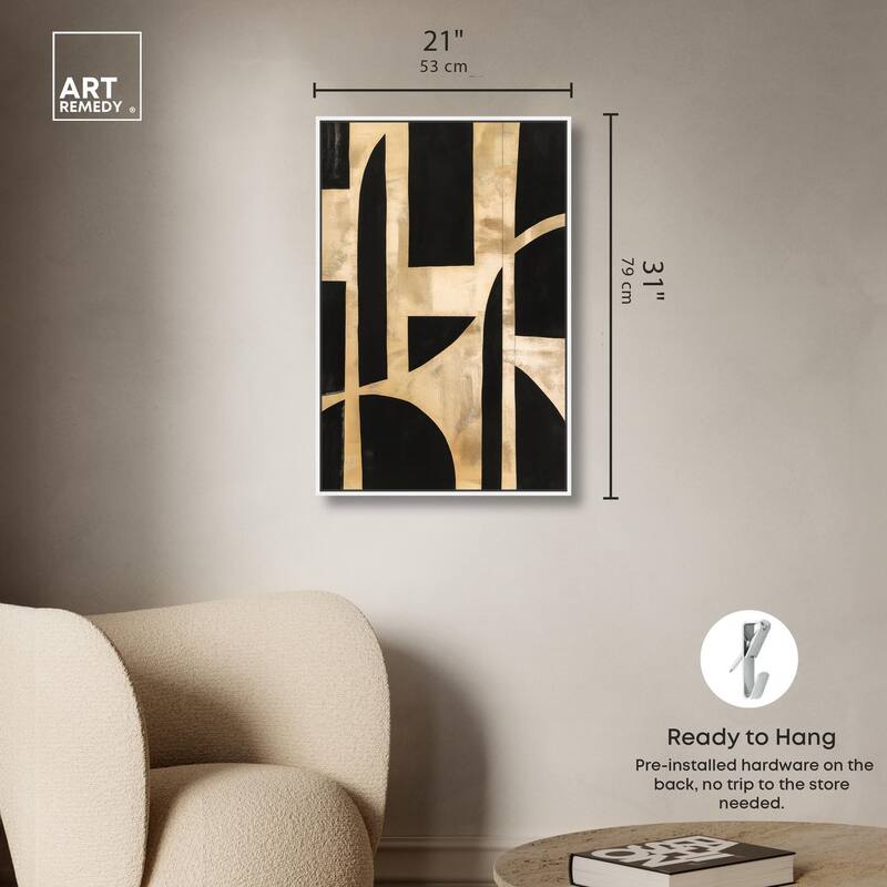 Noir and Gold II Canvas by Art Remedy