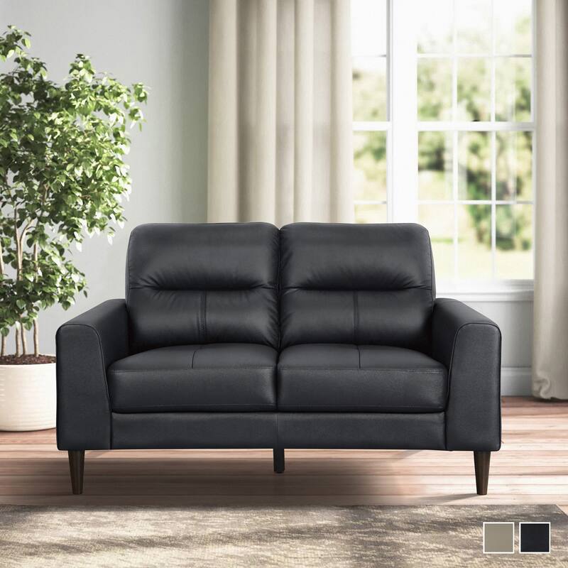 Dakota Leather Match Living Room Loveseat
