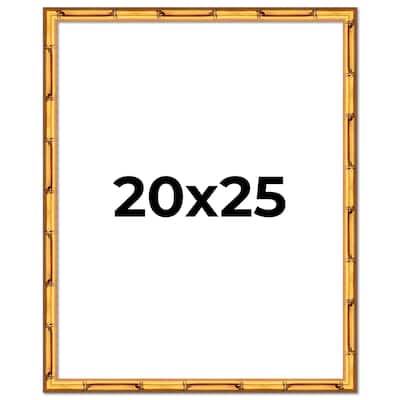 20x25 Frame Gold Bamboo Picture Frame Modern Photo Frame Includes UV Acrylic Shatter Guard Front Acid Free Foam Backing Board