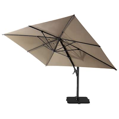 9 x 12 ft Aluminum Crank-lift Cantilever Patio Umbrella