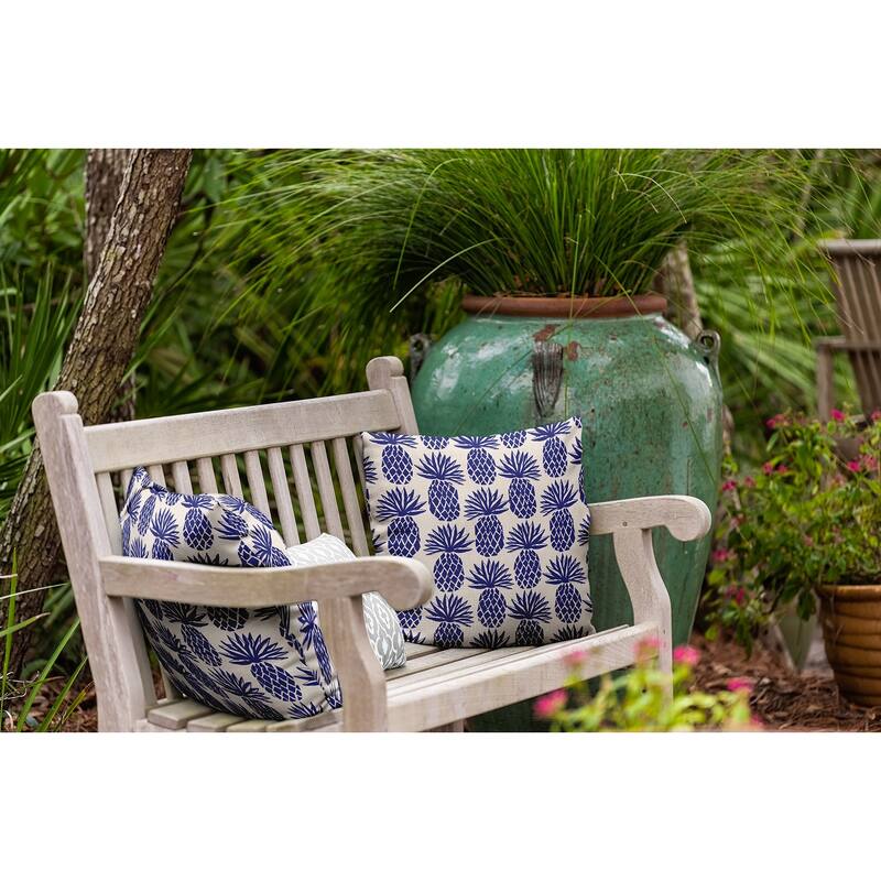 Pineapple Stripes Indoor/Outdoor Throw Pillow