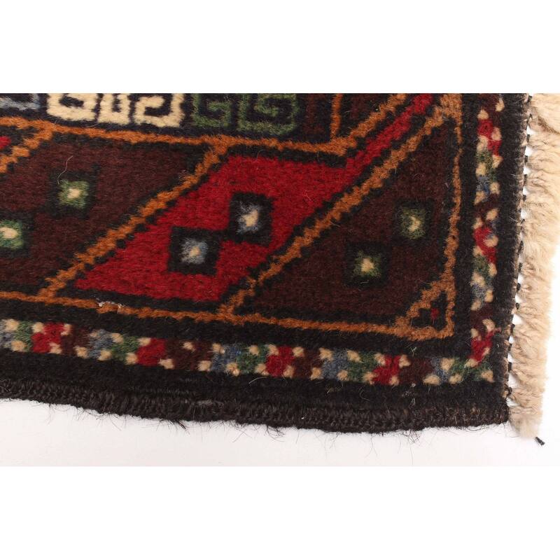 ECARPETGALLERY Hand-knotted Teimani Black Wool Rug - 2'9 x 4'8