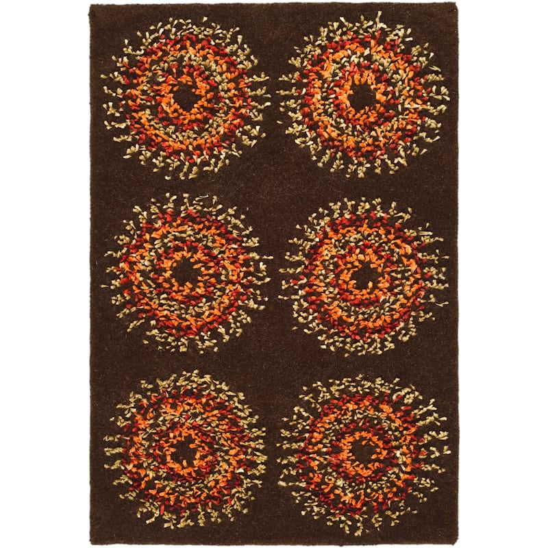 SAFAVIEH Handmade Soho Breann Deco Wool Rug - 2' x 3' - Brown/Gold