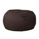 preview thumbnail 1 of 13, Oversized Refillable Bean Bag Chair for Kids and Adults Brown