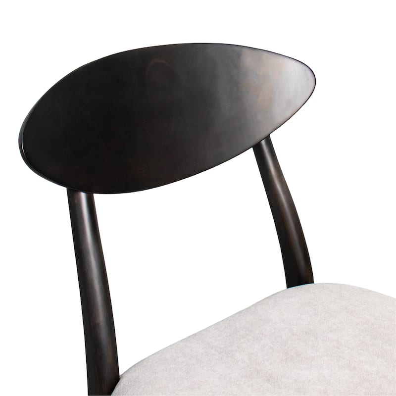 Furniture of America Abigail VI Mid-century Modern Black Handcrafted Solid Hardwood Side Chair(Set of 2)