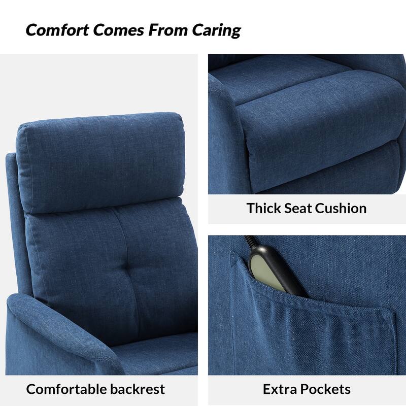 Elisa Power Remote Lift Assist Recliner Set Of 2 with Metal Base