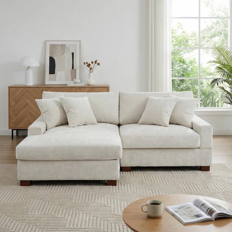 Oversized Modern Chenille Modular Sectional Sofa with Chaise