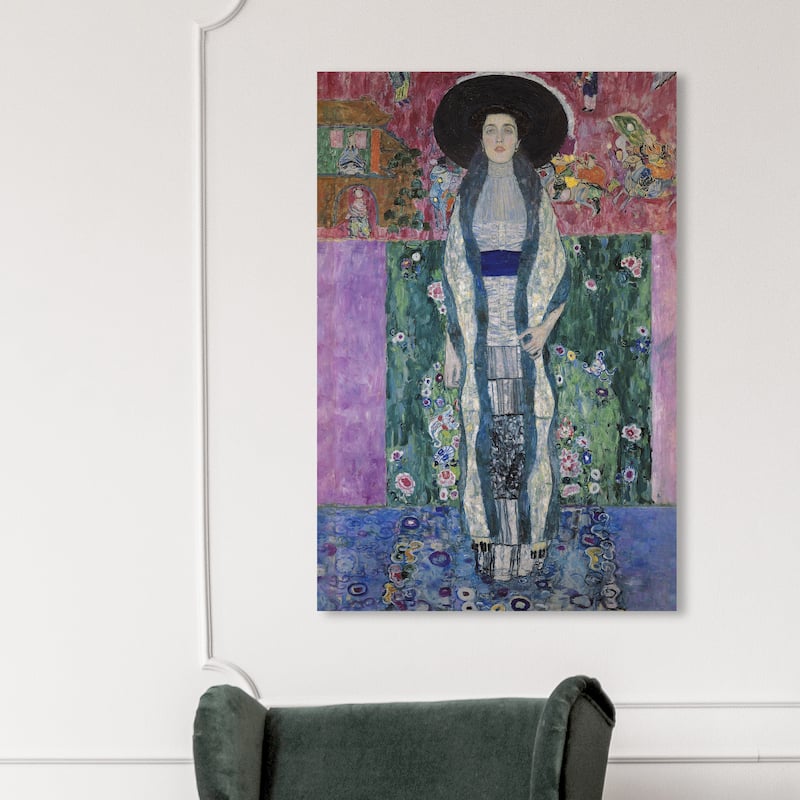 Wynwood Studio Canvas Fashion Gustav Klimt - Portrait of Adele Bloch Bauer II Purple and Violet Glam Wall Art Canvas Print - 45 x 30