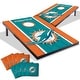 preview thumbnail 1 of 5, Miami Dolphins NFL Compact 2x3 Tailgate Cornhole Board Set Include Carrying Case