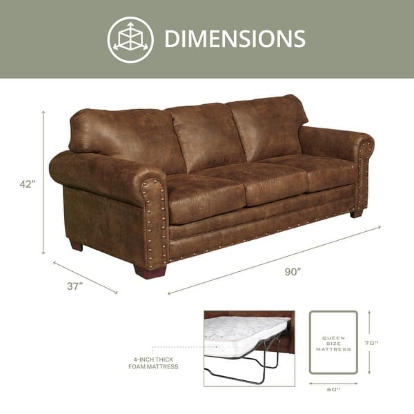 American Furniture Classics Model 850520 Buckskin Sleeper Sofa Bed