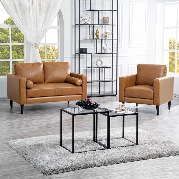 Genuine Mid Century Leather Sofa Couch for Living Room Luxury Couch Sofa Furniture for Home Office Bedroom On Sale Bed Bath Beyond 37154570