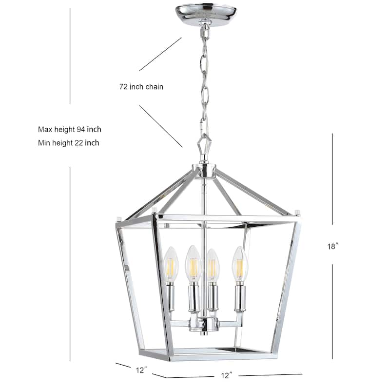 Marion Lantern Metal LED Pendant, by JONATHAN Y