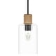preview thumbnail 2 of 5, Hunter Vanning 1-Light Pendant w/ Natural Sisal Rope, Clear Glass - Kitchen, Dining Room, Foyer - Casual, Modern - Designer!