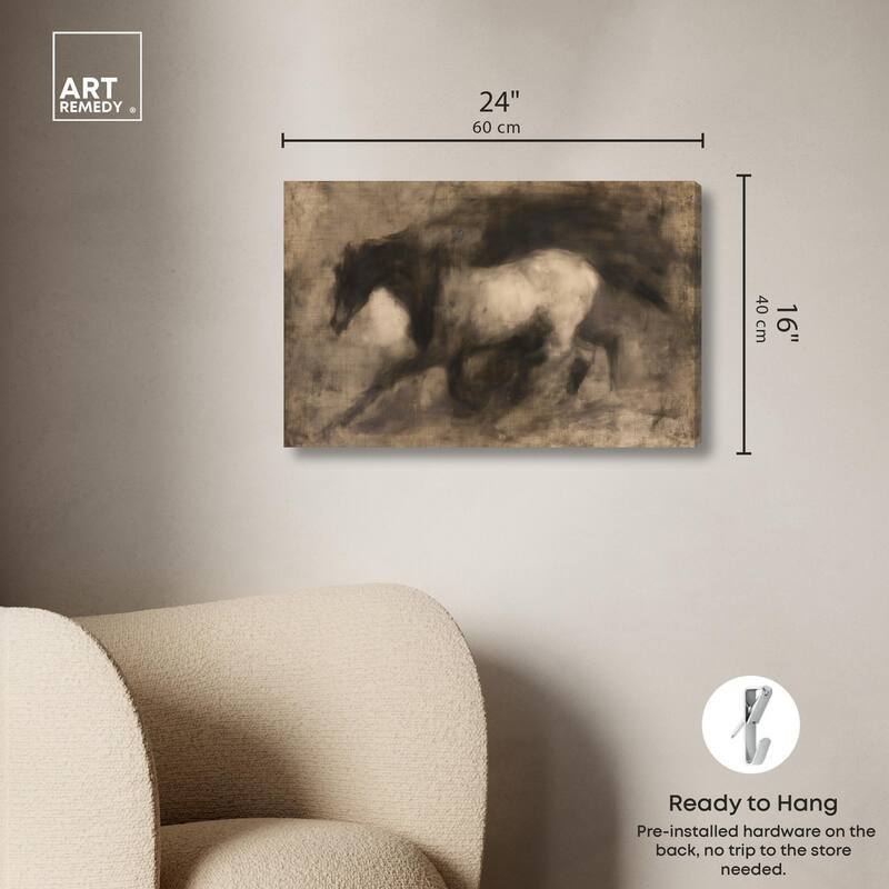 Dark Horse Canvas by Art Remedy, Gallery Wrapped