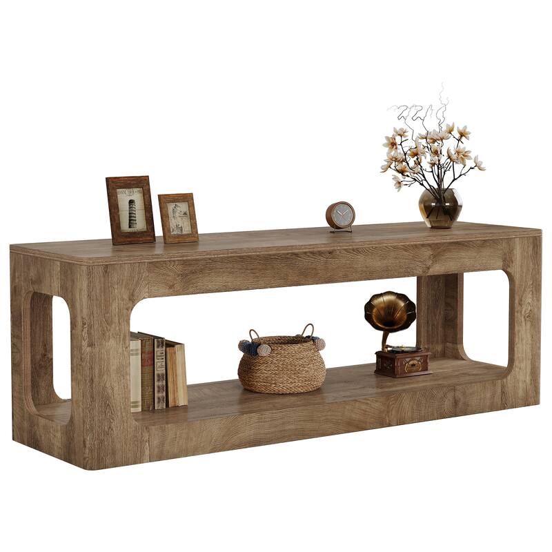 63" TV Stand with Storage, Entertainment Center Television Media Console Table for 55/60/65/75-Inch TVs Living Room Bedroom