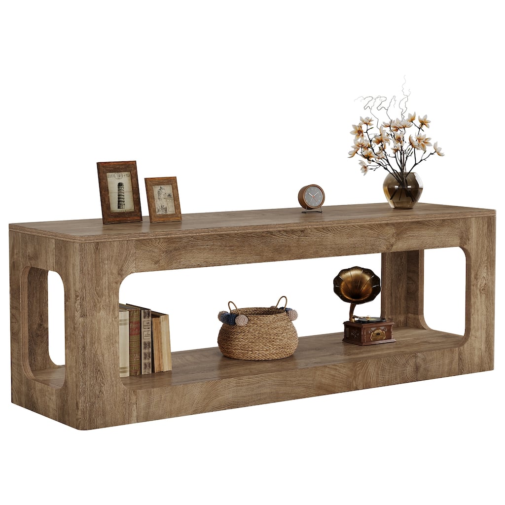 Farmhouse TV Stand, 63-Inch Entertainment Center for 60/65/75-Inch TV