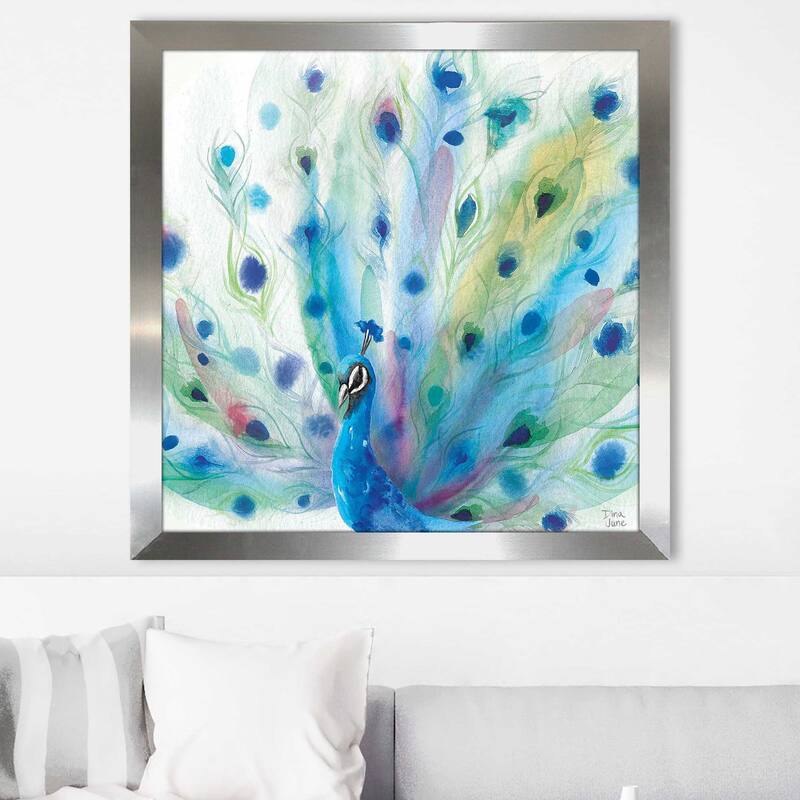 "Peacock Glory V" by Dina June Print on Acrylic.