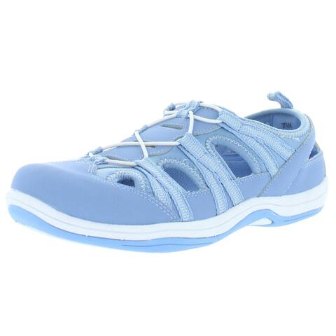 Easy Street Womens Campus Athletic Shoes Leather Performance - Light Blue