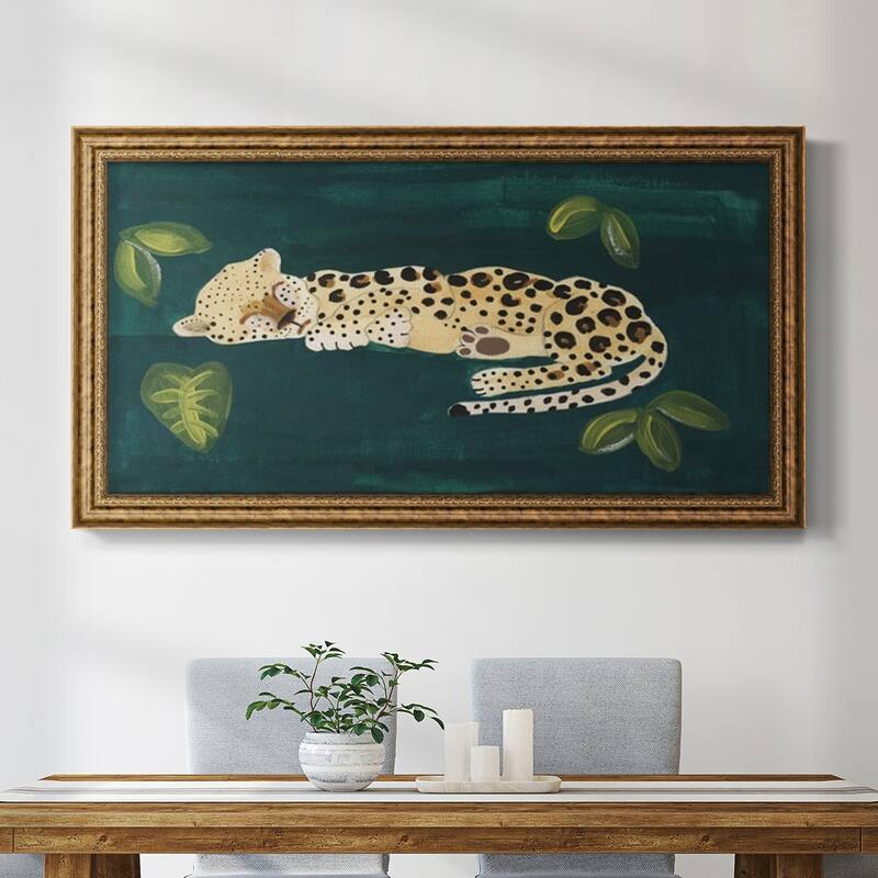 Lethargic Leopard II Premium Framed Canvas- Ready to Hang