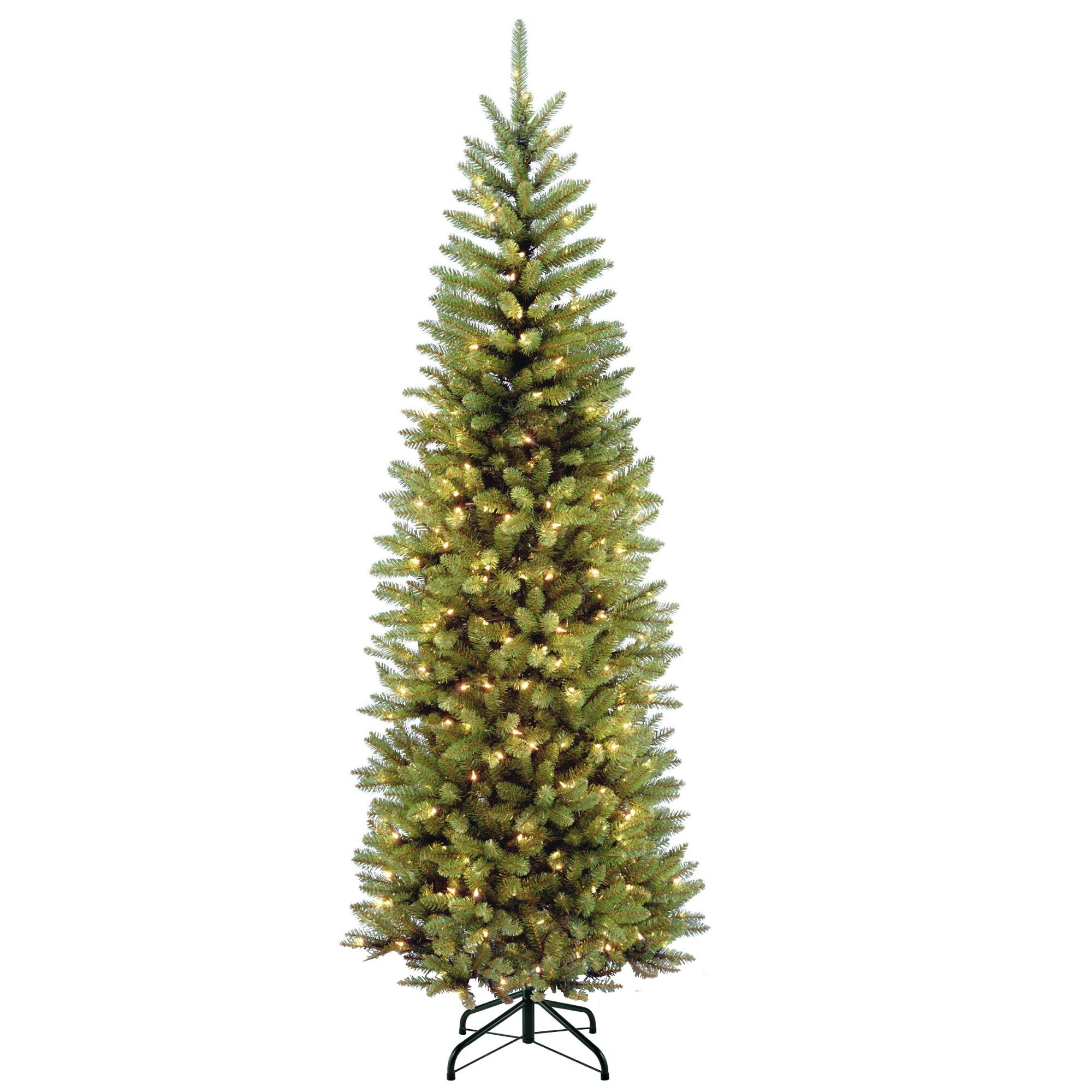 7.5' Kingswood Fir Pencil Artificial Christmas Tree -Clear Lights - 7.5 Foot