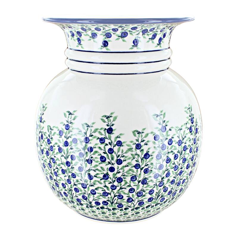 Blue Rose Polish Pottery 169 Zaklady Floor Vase