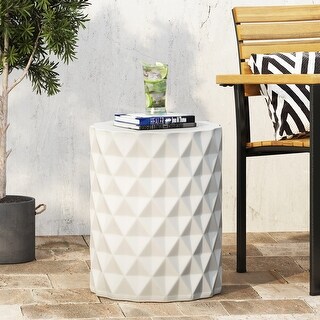 Bayhill Outdoor  Lightweight Concrete Side Table by Christopher Knight Home