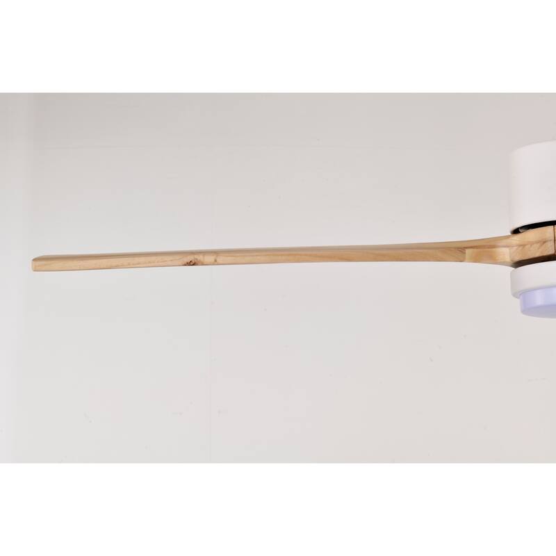 Yerma 52-inch Solid Wood and Metal Lighted Ceiling Fan with LED Lighting