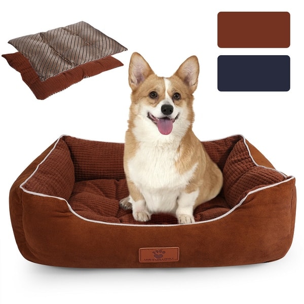 slide 1 of 23, Orthopedic Dog Bed Pet Beds Rectangle Washable Double-Sided Cushion
