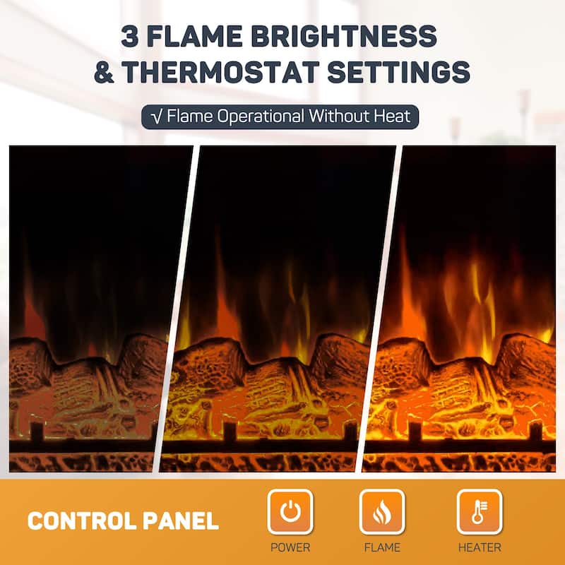 31.65'' /47.6'' Freestanding Electric Fireplace With Mantel