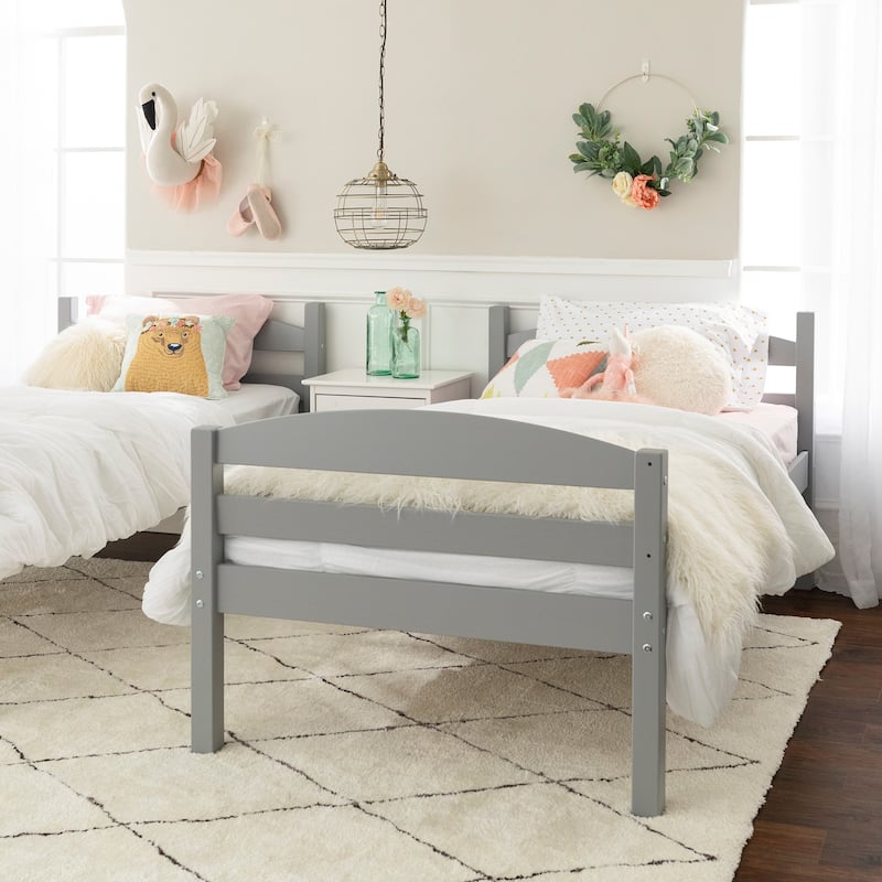 Walker Edison Solid Wood Convertible Twin-over-Twin Bunk Bed