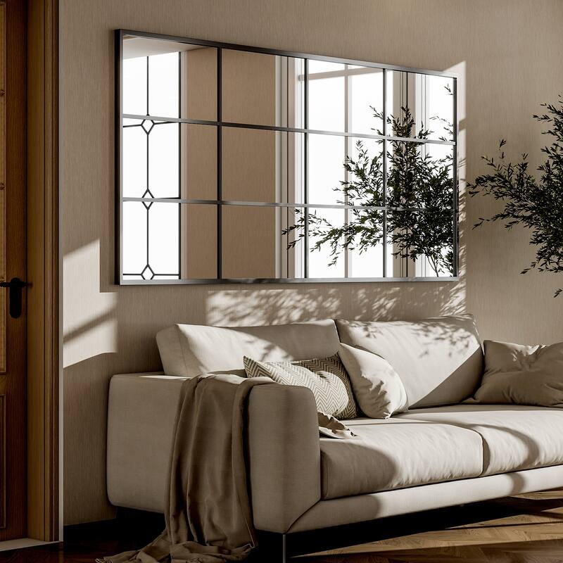 Windowpane Full Length Metal Wall Mirror