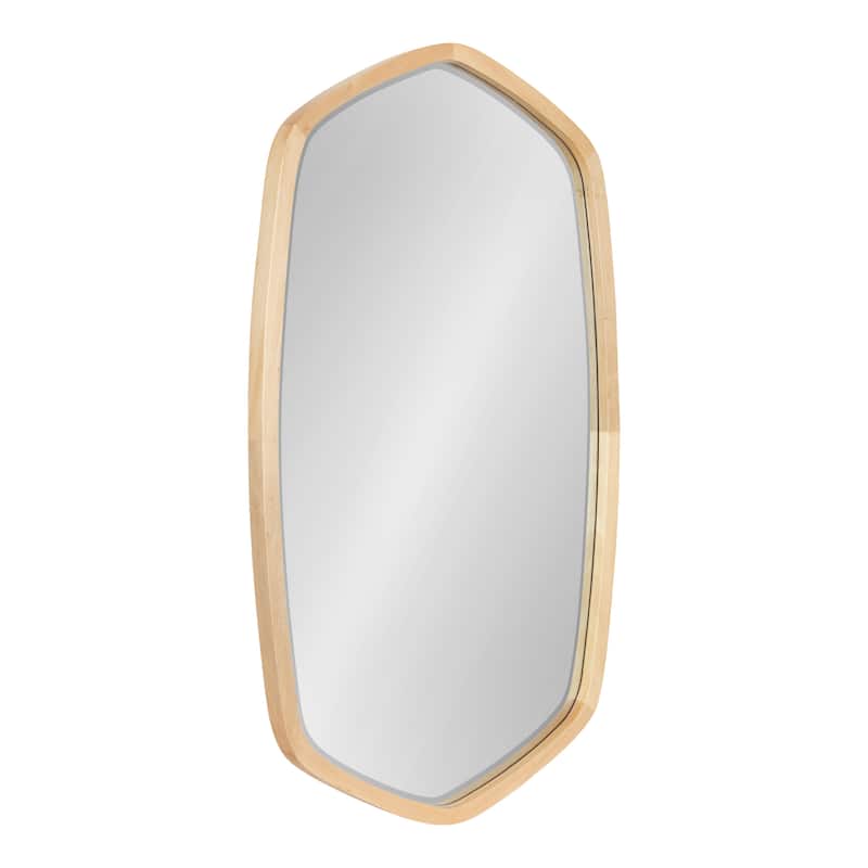 Kate and Laurel McLean Oval Wood Framed Mirror - Natural - 20x36