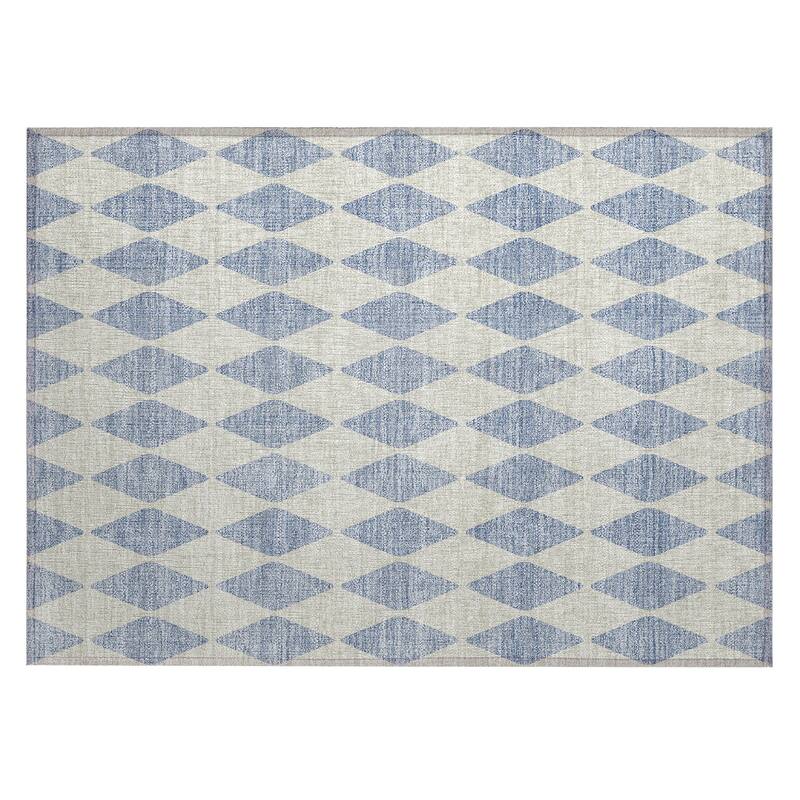Machine Washable Indoor/ Outdoor Chantille Diamonds Rug