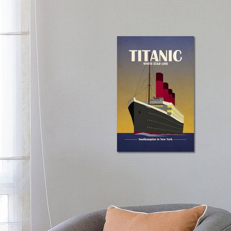 iCanvas "Titanic Ocean Liner Art Deco" by Michael Tompsett Canvas Print - 26x18x1.5