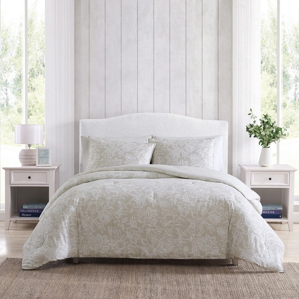 slide 2 of 15, Nautica Tortola Reversible Cotton Comforter Set Beige - King