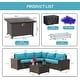 preview thumbnail 62 of 99, Outdoor Patio Furniture Set, All Weather PE Wicker Sectional Conversion Sofa set with Firepit(Optional)