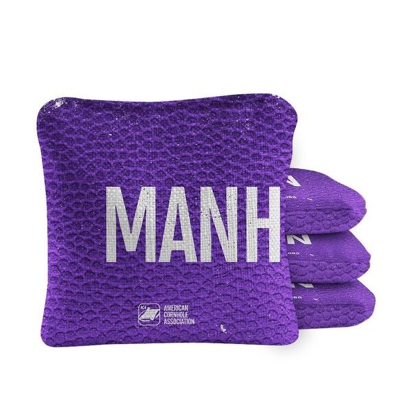 slide 2 of 4, Manhattan Purple Dual Sided Cornhole Bags