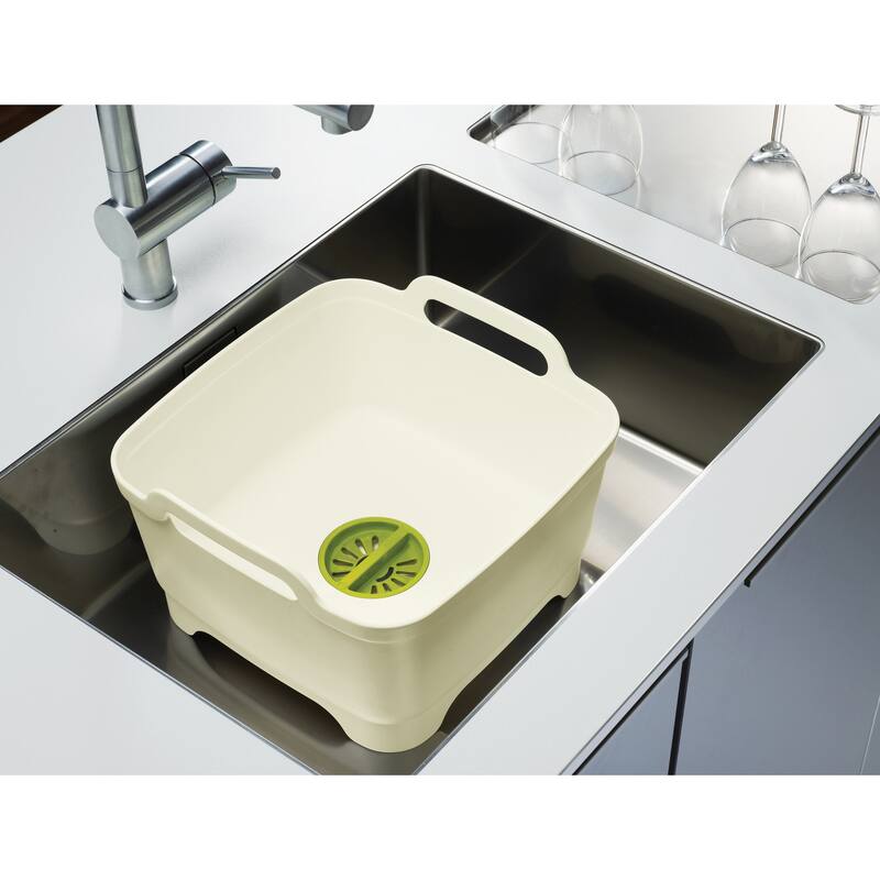 Joseph Joseph Wash&Drain Kitchen Wash Basin with Handles and Draining Plug