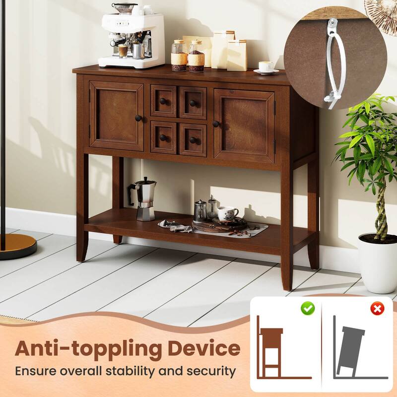 Costway Buffet Sideboard Cabinet Entryway Console Table with 2 Doors - See Details