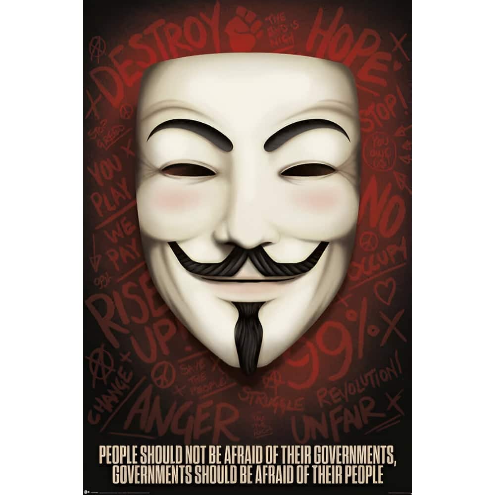 Governments Should Be Afraid of Their People Art Poster - 24 x 36 Inch