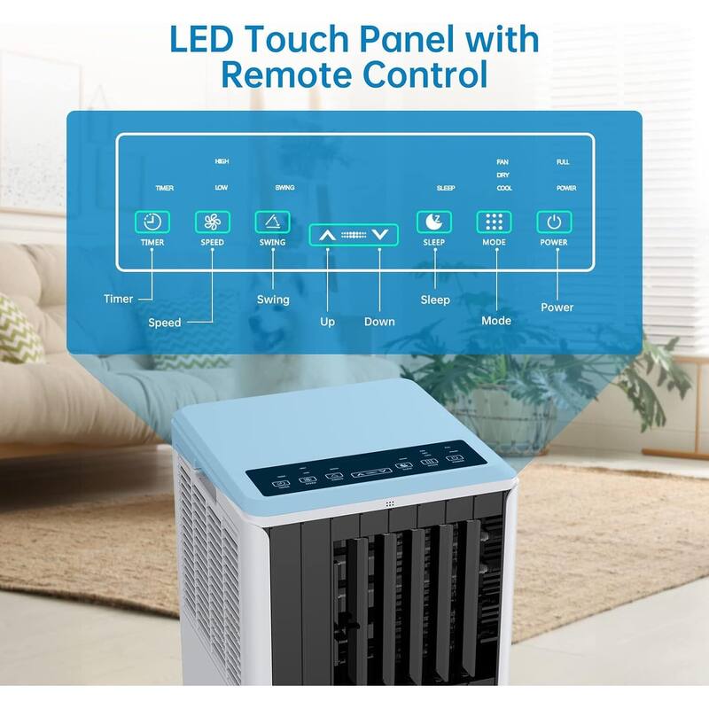 8000 BTU Air Conditioner Portable for Room up to 350 Sq. Ft