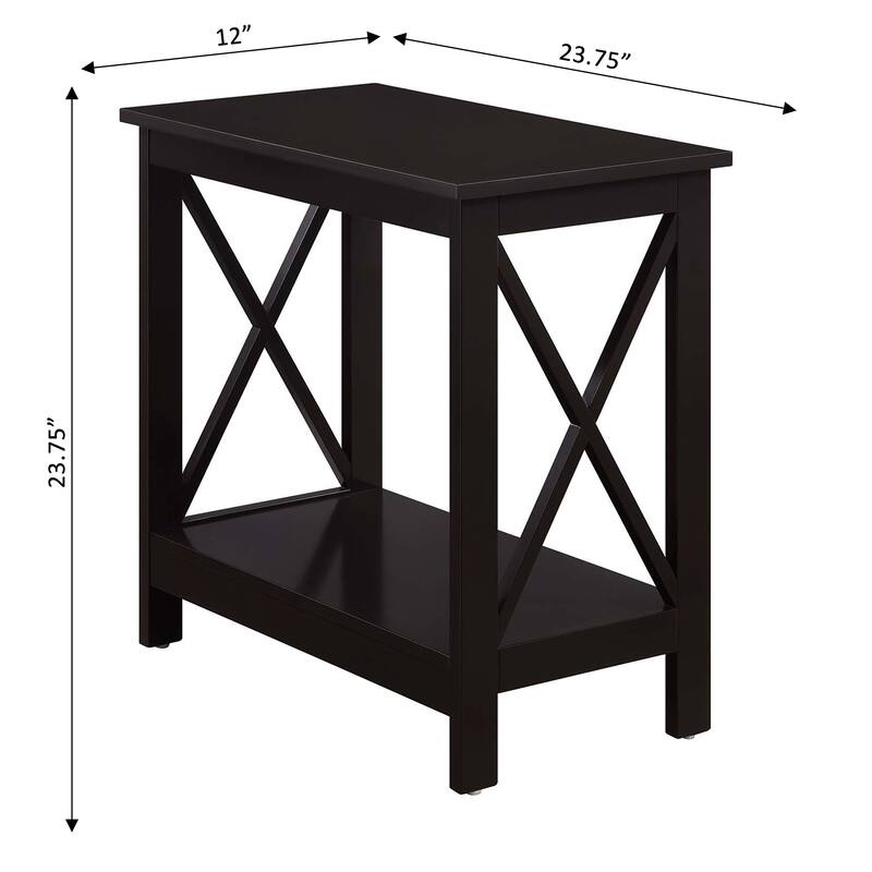 Convenience Concepts Oxford Chairside End Table with Shelf